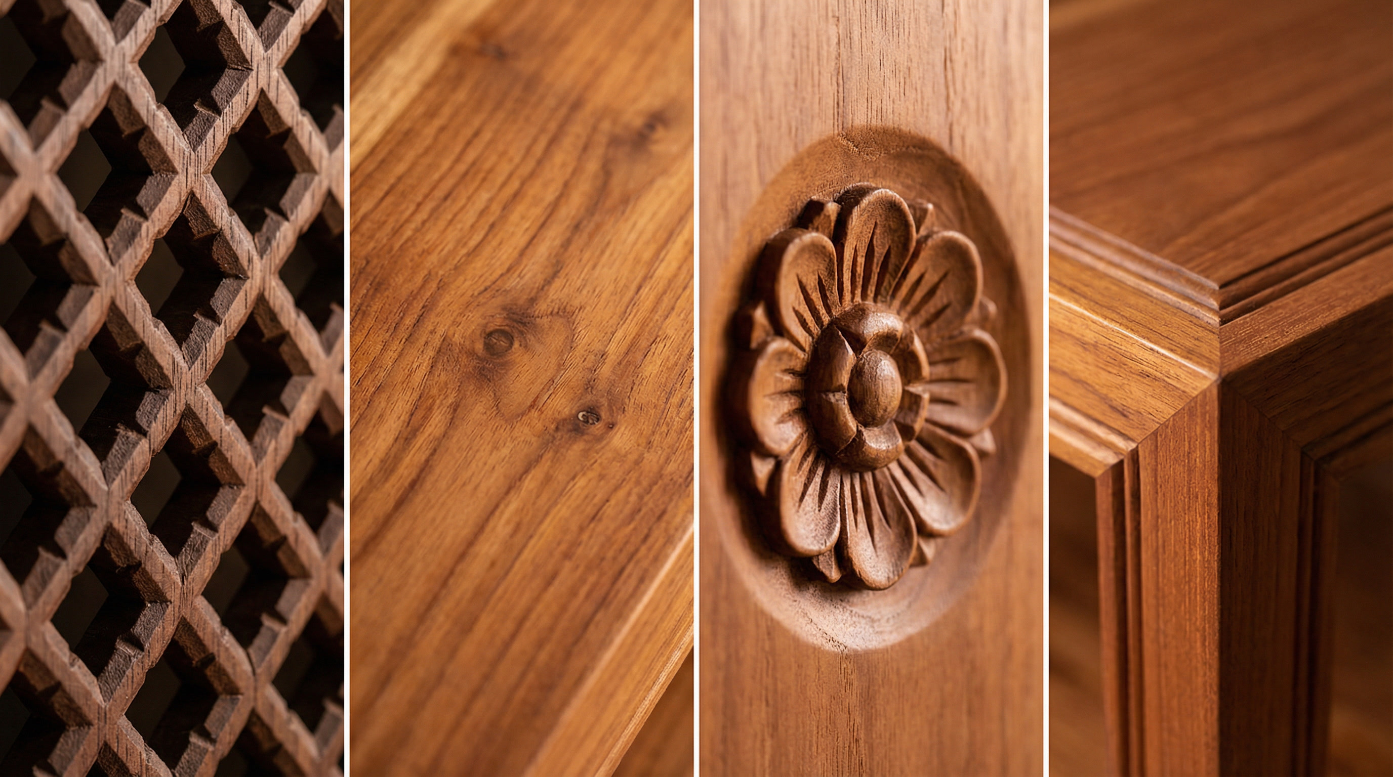 Wood grain and carving details